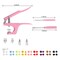 Plastic Snap Fastener Kit with Plier Screwdriver Awl and Storage Case, 100 Sets Snaps, 9 Colors T5 Buttons, 12mm Cap. Snap Plier for T3(10mm), T5(12mm), T8(15mm) Buttons, Pink